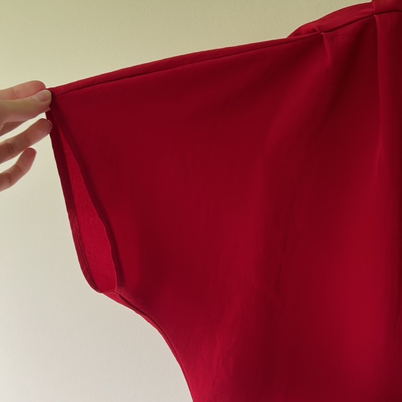 Topshop red blouse, size 2, EUC - Picture 5 of 6